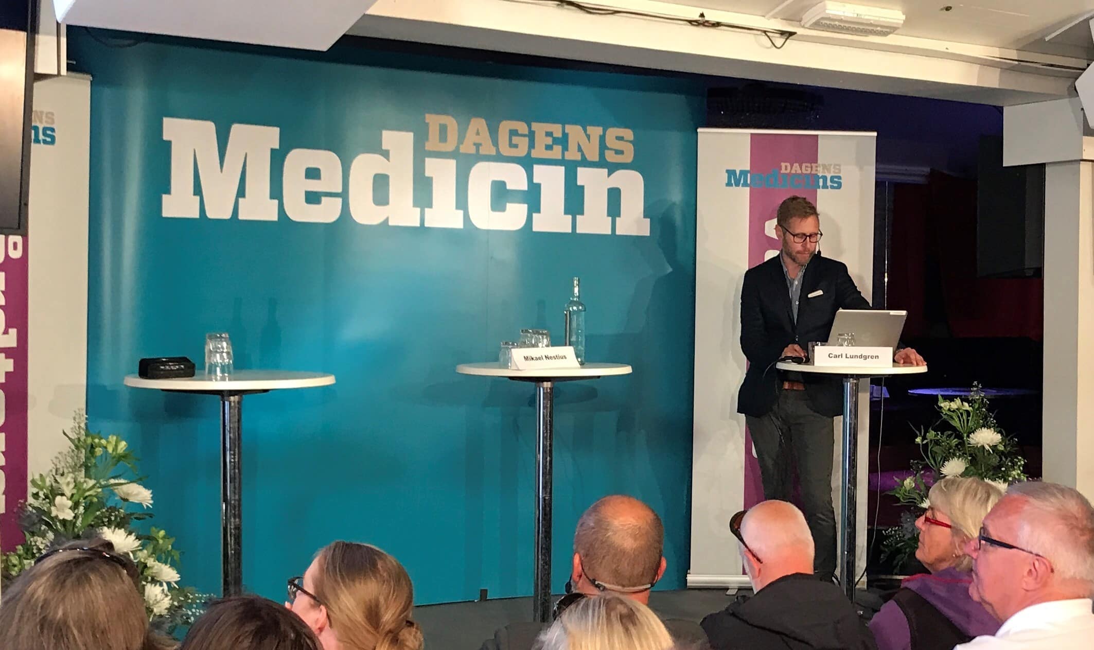 Carl Lundgren under seminariet i Almedalen